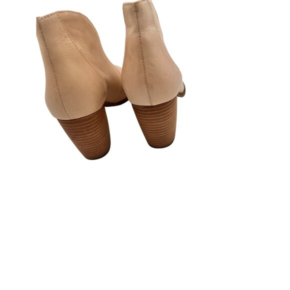 Lucky Brand Size 8 Beige Ankle Soft Leather Boots Women Beige - Picture 9 of 13